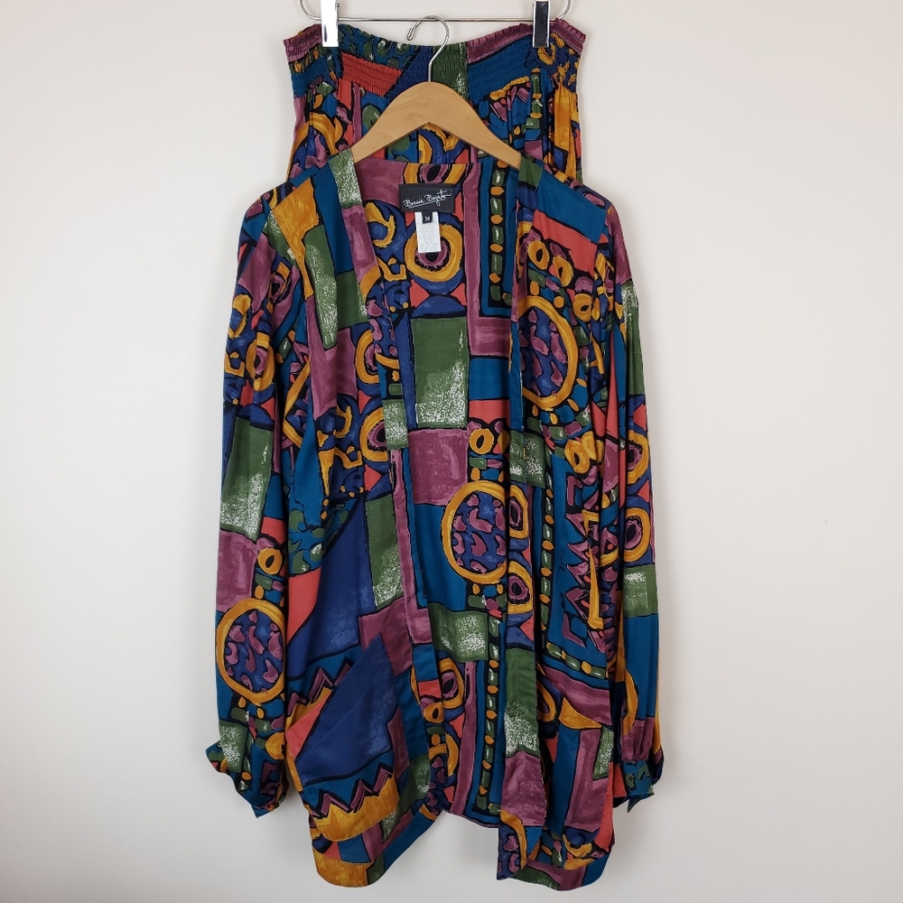 Vintage Bonnie Boynton Matching Skirt & Open Front Jacket Set